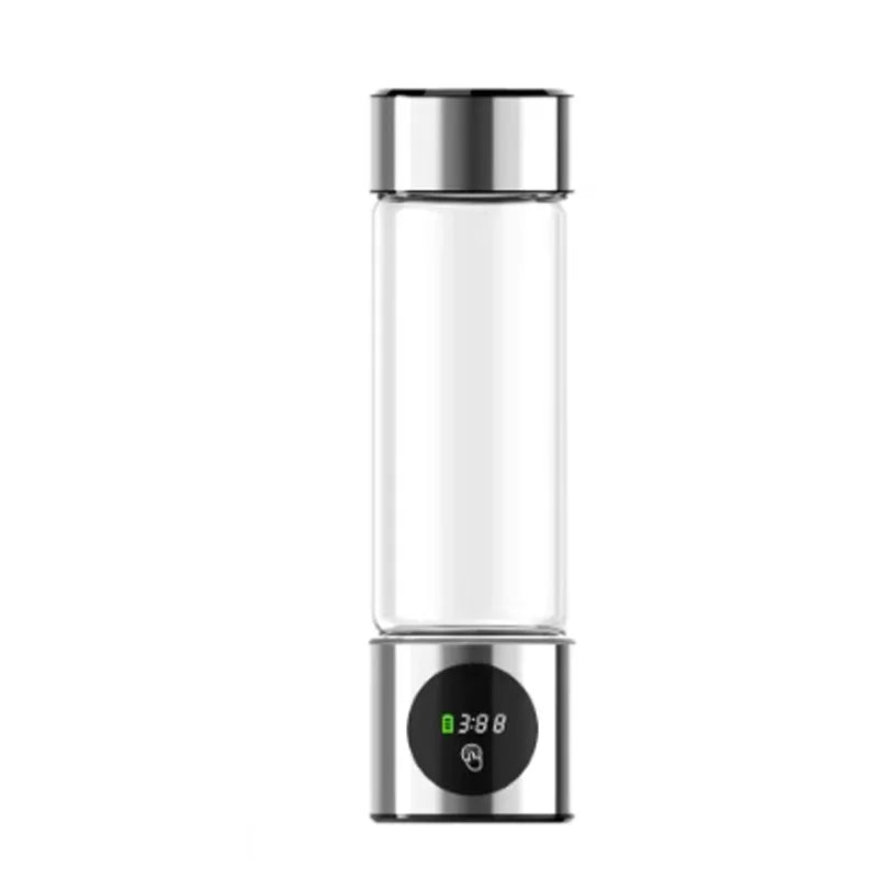 BALASHOV Hydrogen Water Bottle SPE+PEM 460ml | LED Display Hydrogen Water Bottle Axl Silver