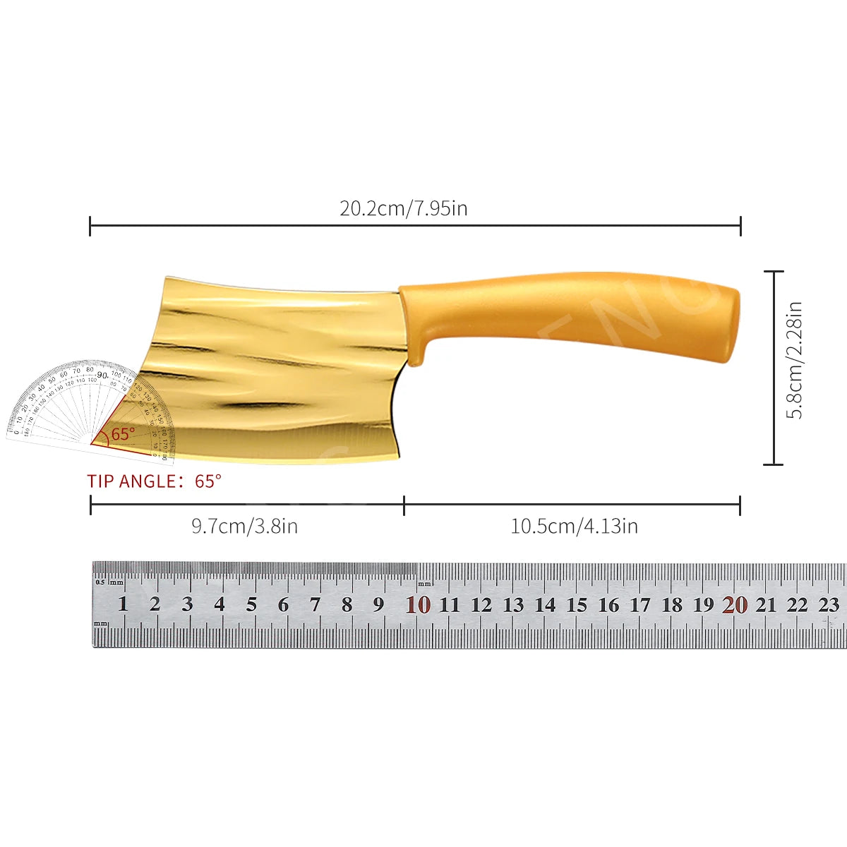 Golden Rainbow Stainless Steel Chef & Filleting Knife Kitchen Chef Knife Axl