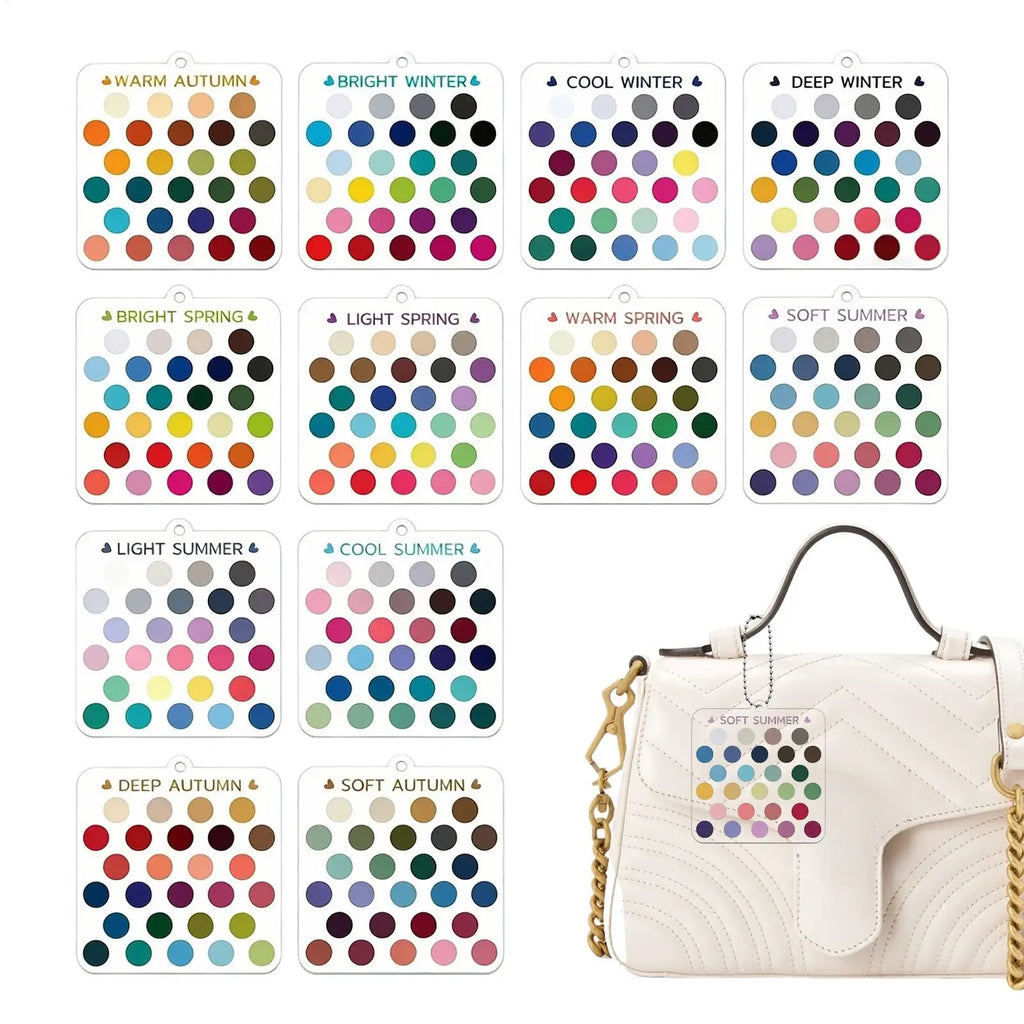 12-Piece Seasonal Color Analysis Cards – Acrylic Palette Kit Color Analysis Tool Axl