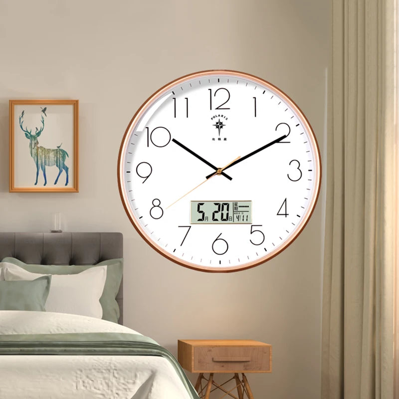 Large Modern Silent Wall Clock – Nordic Decor, 35cm Silent Wall Clock Axl