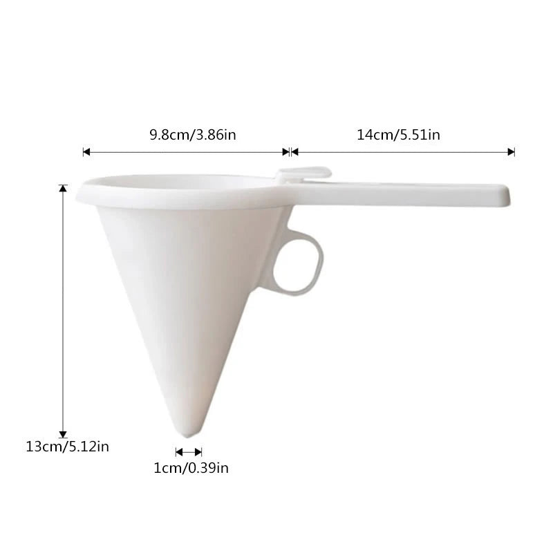 Adjustable Cream Funnel Batter Dispenser for Cakes & Chocolate Baking Dispenser Funnel Axl White