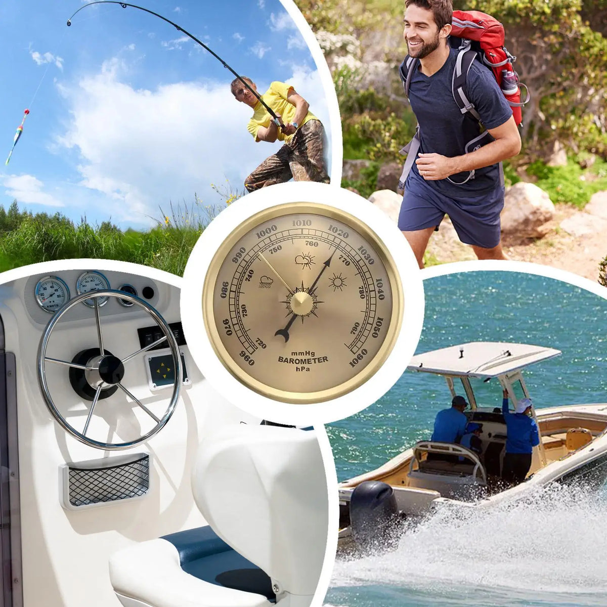 Portable Analog Barometer for Fishing, Hiking & Camping Portable Barometer Axl
