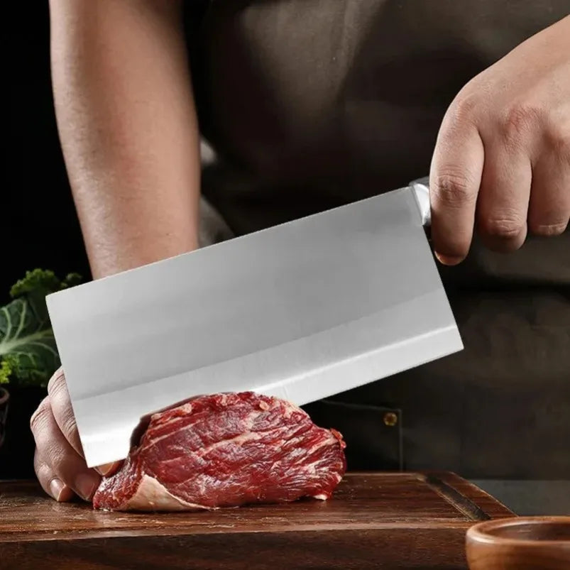 InLeung Hand Forged Cleaver Knife – Chef Meat & Boning Blade Kitchen Cleaver Knife Axl