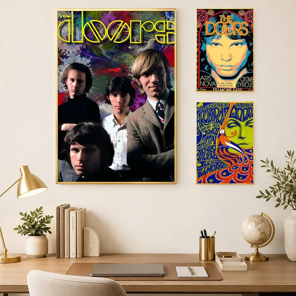 The Doors Poster Self-Stick HD Waterproof Wall Art Décor Wall Art Poster Axl