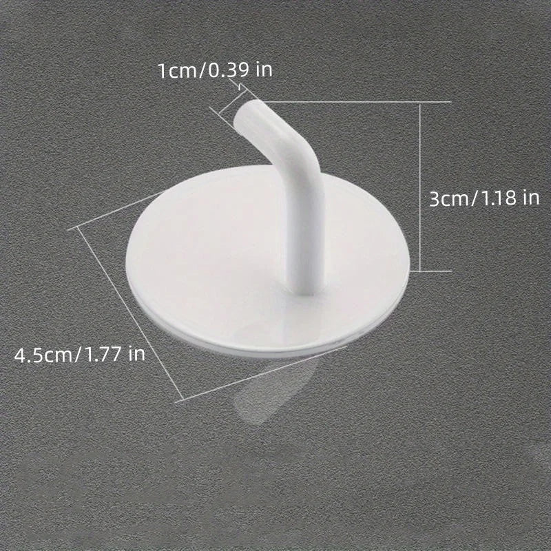 Wall-Mounted Shower Hook – Adhesive Bathroom Hanger Organizer Bathroom Hook Hanger Axl white