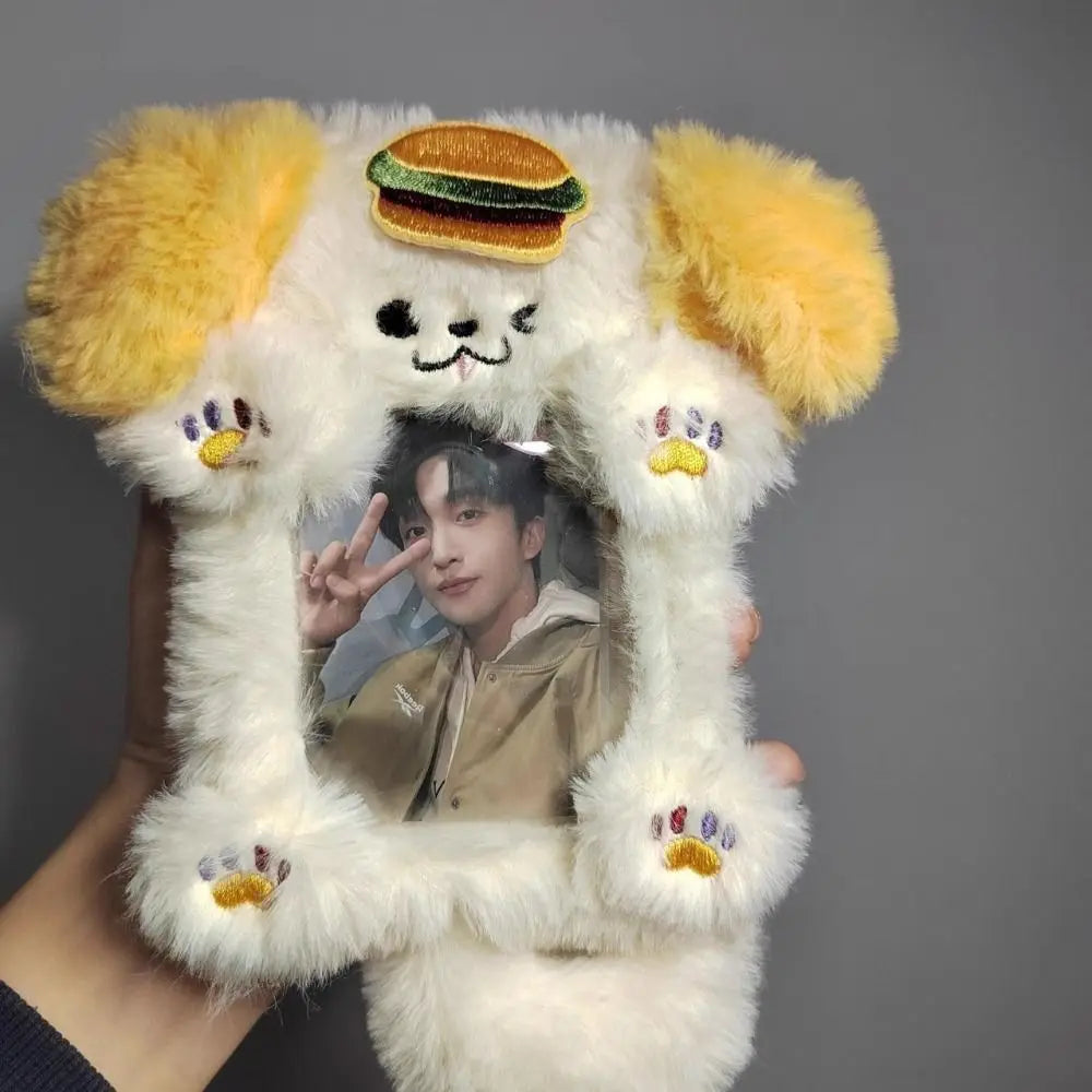 Plush Cartoon Animal Photocard Holder – Rabbit, Dog & Cat Photocard Holder Axl