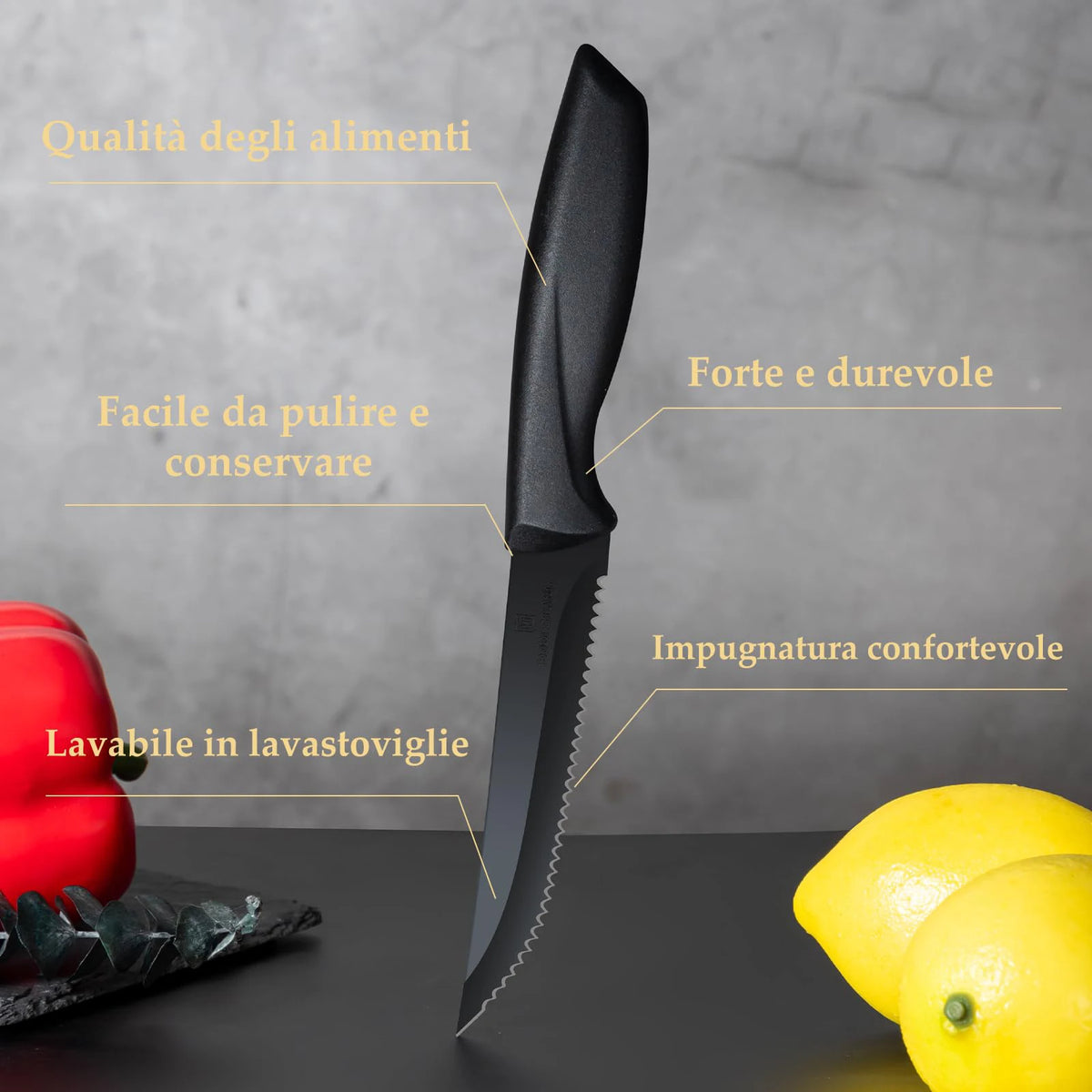 Stainless Steel Steak Knife Set – 2, 4, 6 or 8 Piece Kitchen Steak Knife Set Axl