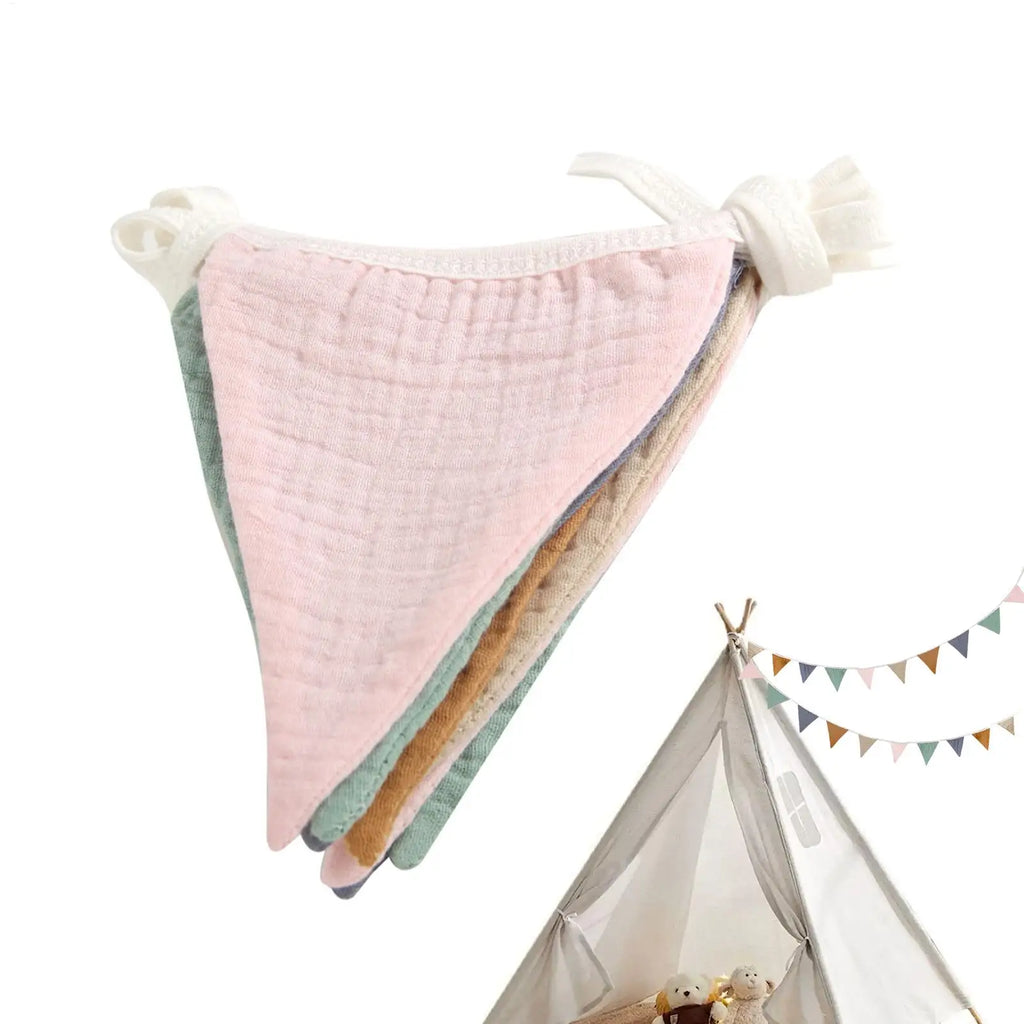 Colorful Triangle Bunting Banner – Washable Cotton Garland Party Banner Garland Axl