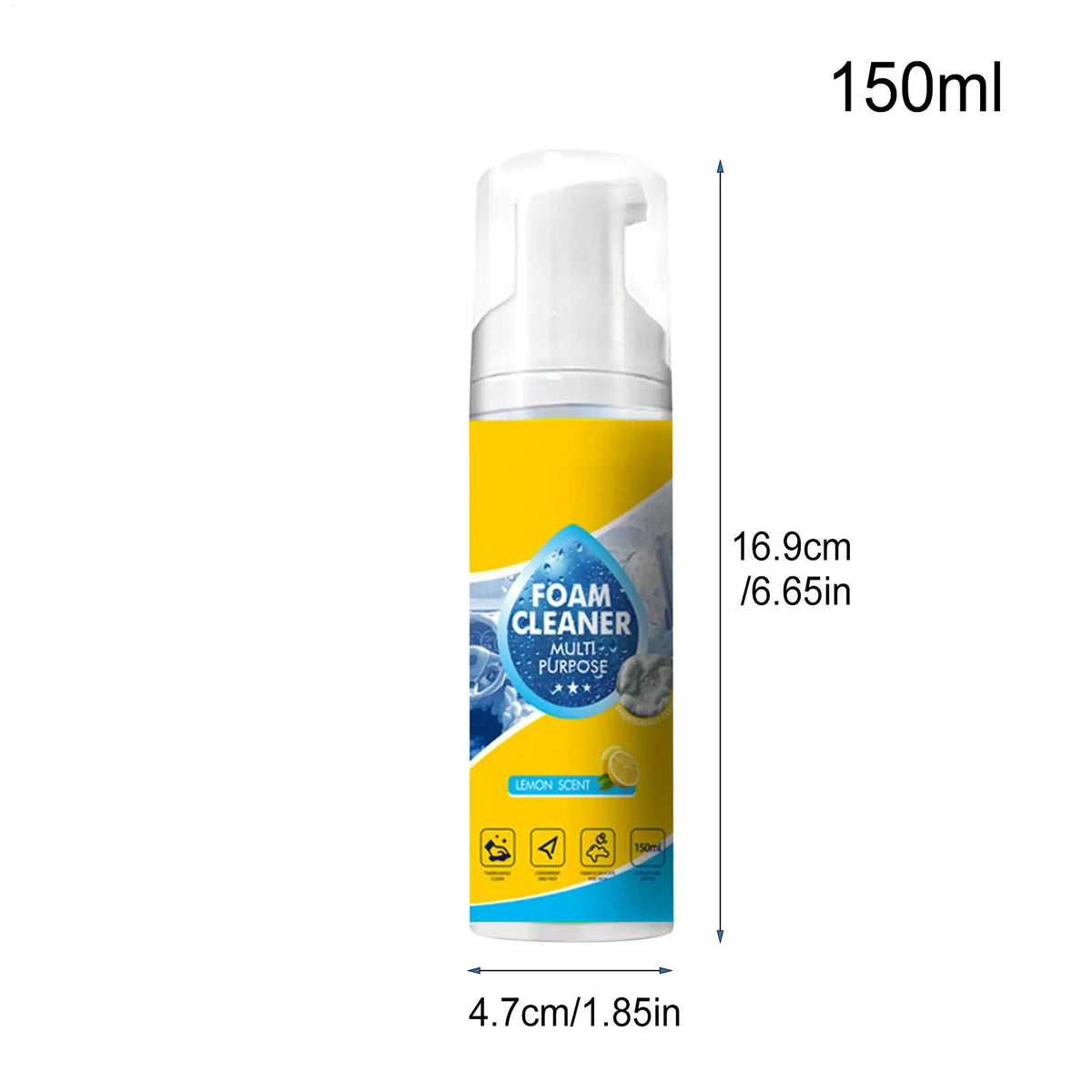 Car Interior Foam Cleaner – No-Rinse Multi-Surface Detailer Auto Interior Cleaner Axl