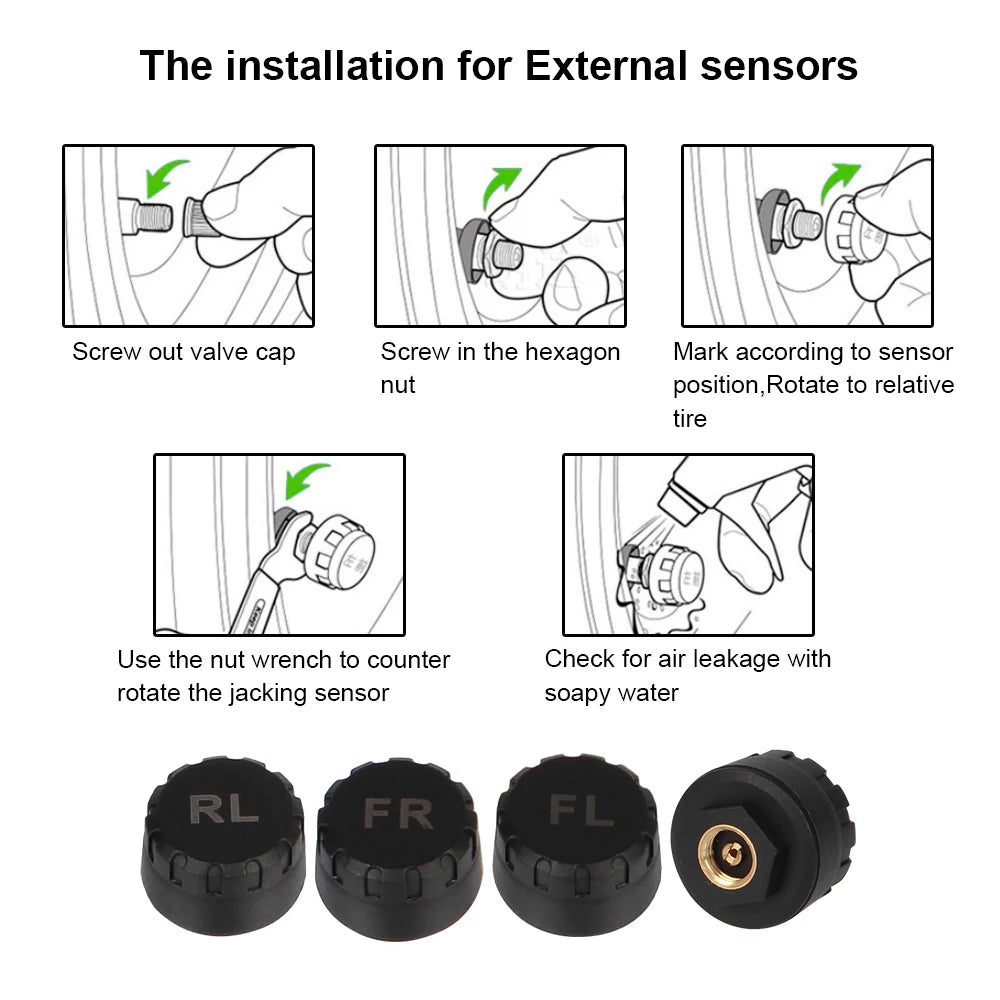 USB TPMS for Android Car Radio – Tire Pressure Monitor System Tire Pressure Monitor Axl