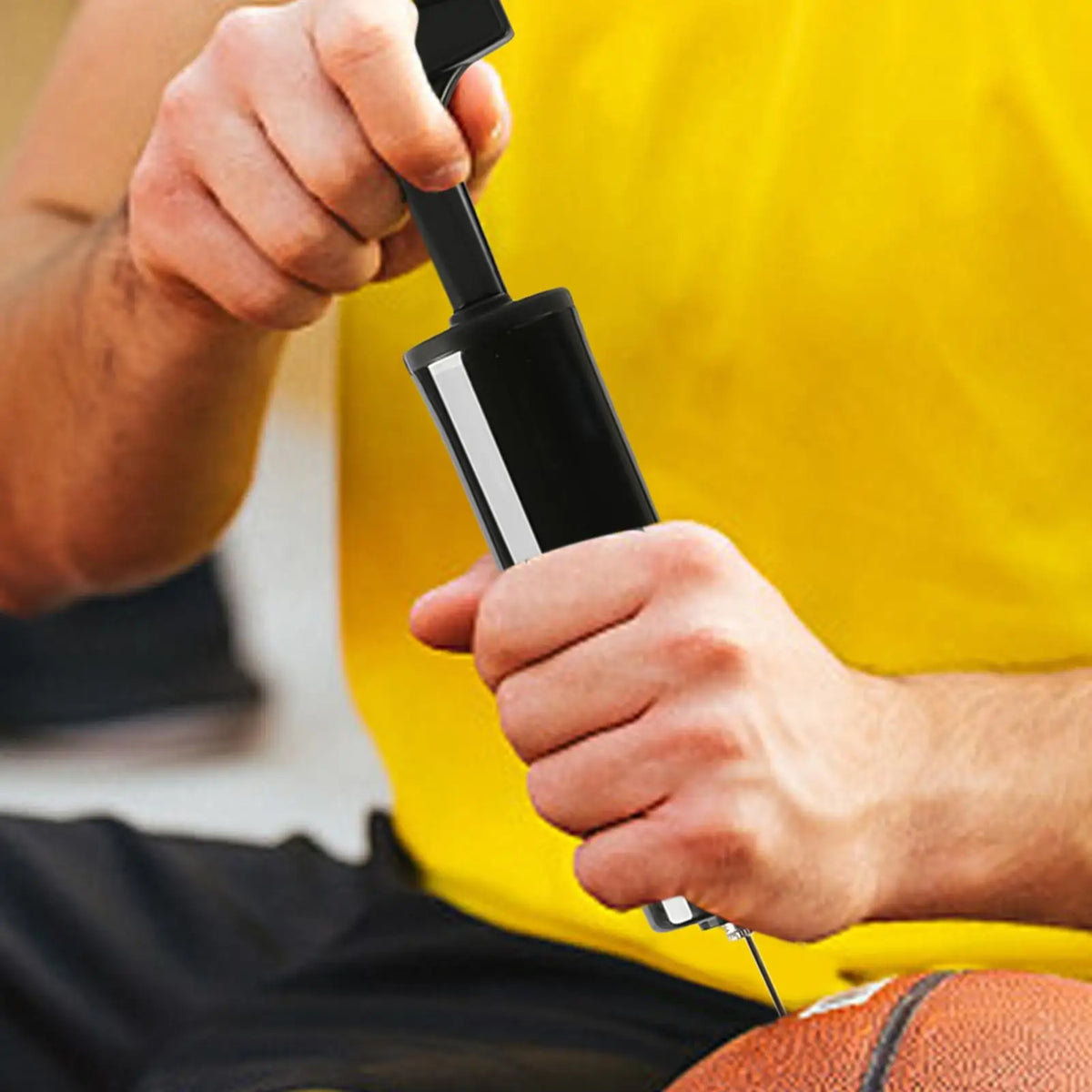 Handheld Sports Ball Pump with Needle – Soccer & Basketball Sports Ball Pump Axl