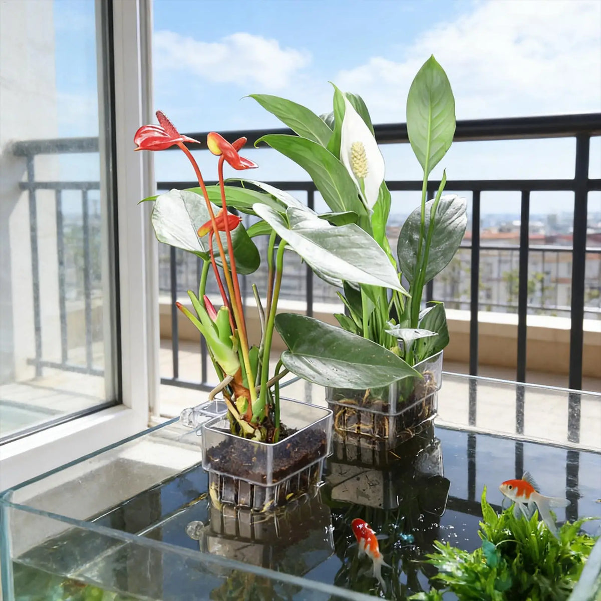 Aquarium Plant Holder – Transparent Hanger Cup for Fish Tanks Aquarium Plant Basket Axl