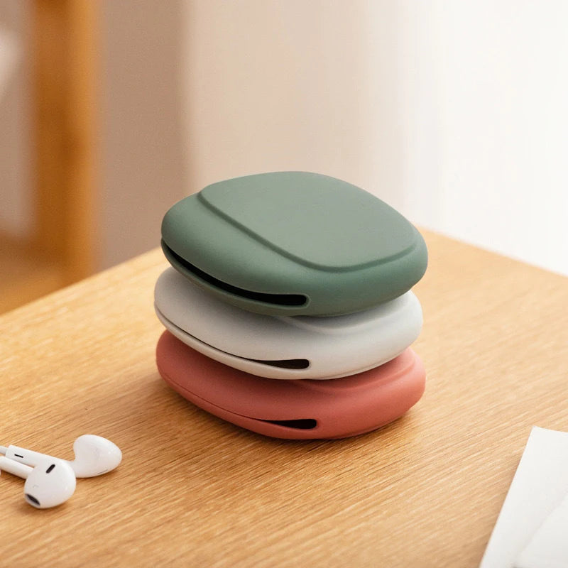 Silicone Earphone & Cable Storage Box – Portable Travel Organizer Cable Storage Organizer Axl