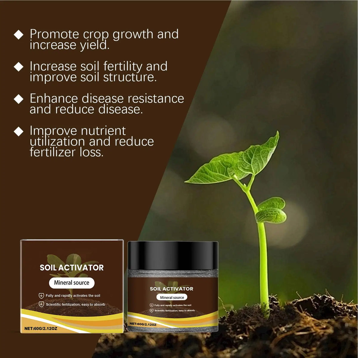 Seaweed Soil Activator – Garden Nutrient Fertilizer 60g Garden Soil Fertilizer Axl