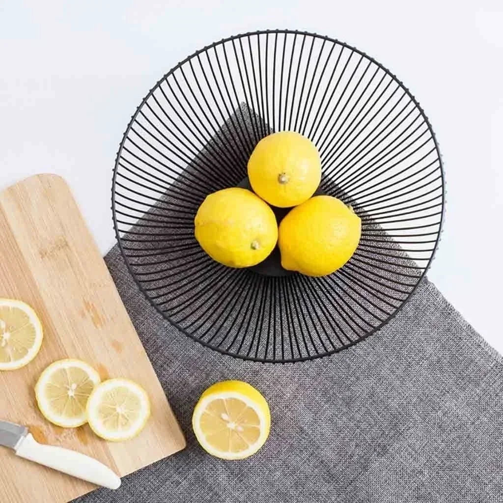 Metal Wire Fruit Basket – Kitchen Bread & Food Storage Tray Wire Storage Basket Axl