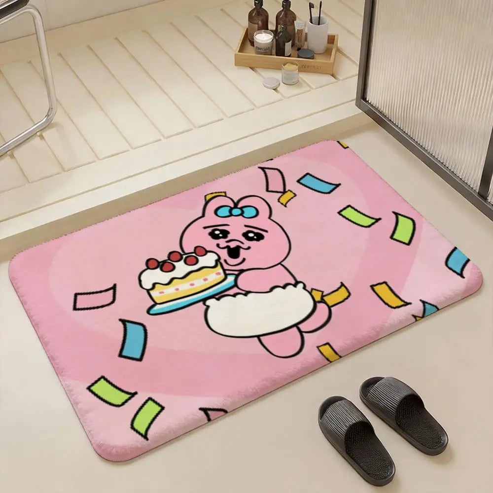 Cute Character Flannel Floor Mat – Non-Slip Soft Indoor Rug Indoor Floor Mat Axl