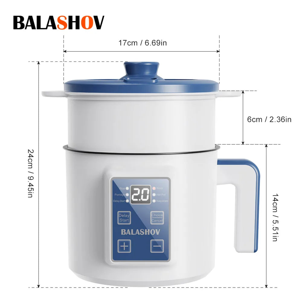 BALASHOV Mini Electric Rice Cooker – Multi-Function 220V EU Electric Rice Cooker Axl