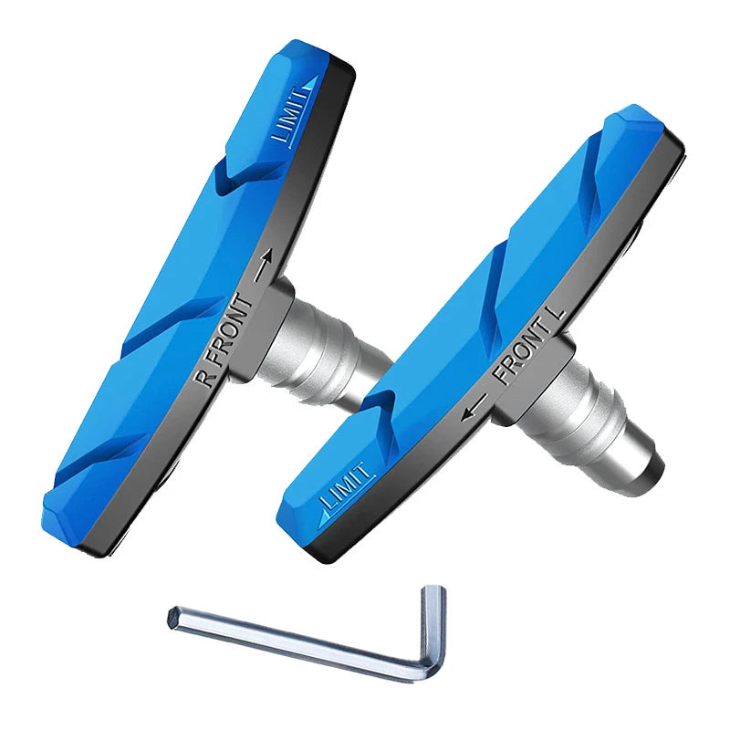 Bicycle V-Brake Rubber Pads 1 Pair – Silent & Long-Lasting Bicycle Brake Pads Axl blue
