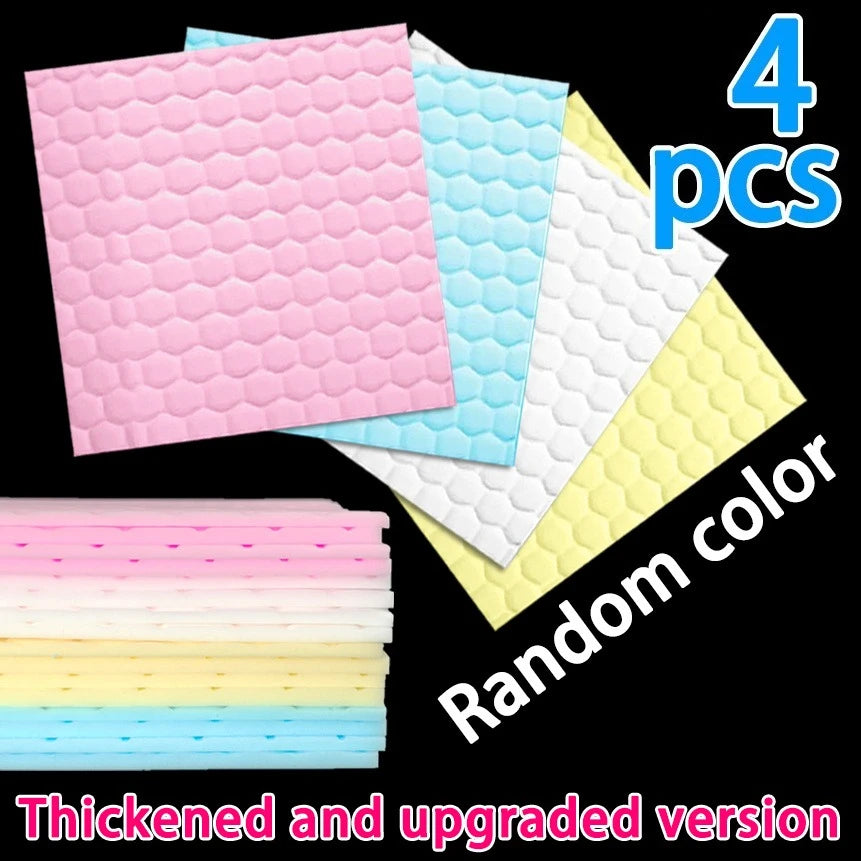 Magic Melamine Sponge Wipes – Reusable Super Absorbent Cloth Cleaning Sponge Wipes Axl Random color-4pcs