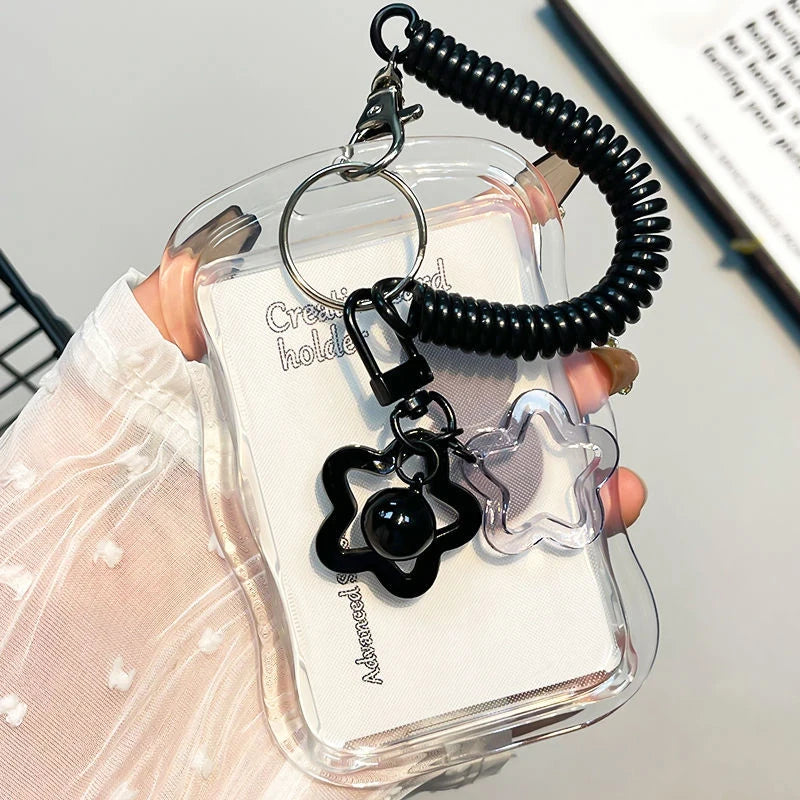 Kpop Photocard Holder Keychain – Transparent Card Sleeve Case Card Holder Keychain Axl