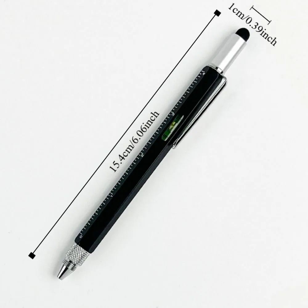 6-in-1 Metal Multi-Tool Pen – Spirit Level, Ruler & Ballpoint Multi-Tool Ballpoint Pen Axl