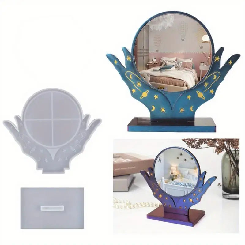 Silicone Mirror Mold for Epoxy Resin DIY Jewelry Crafts 2pc Resin Craft Mold Axl
