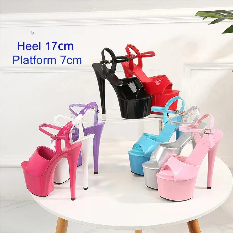 Women's Platform Stiletto Heels – Peep Toe Gladiator Pumps Platform Stiletto Pumps Axl