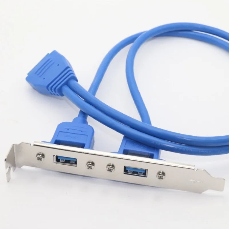 Dual USB 3.0 Front Panel Header Adapter 20-Pin Bracket Cable USB Header Adapter Axl