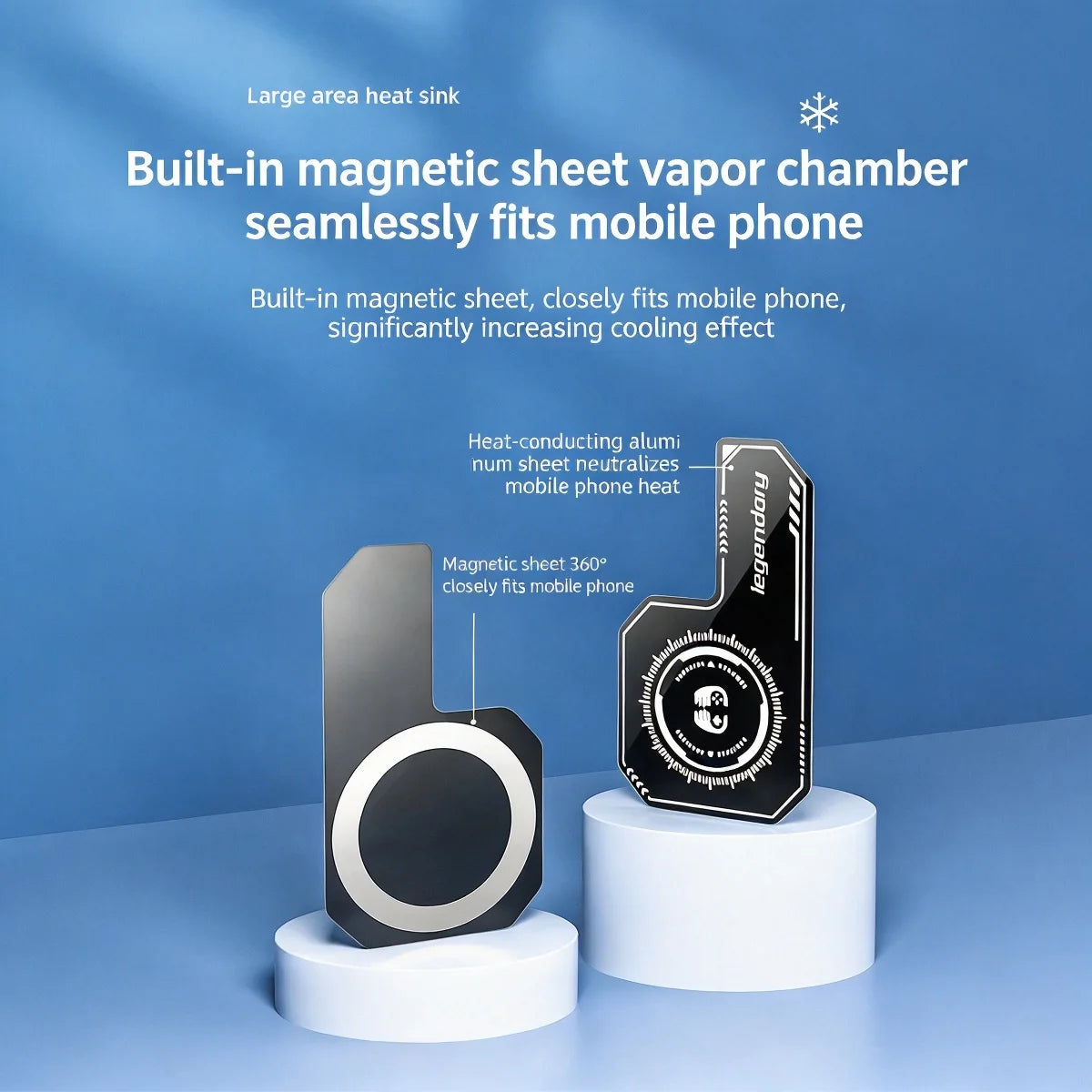 Magnetic Phone Cooler Heat Sink Sticker | iPhone & Samsung Phone Cooling Sticker Axl