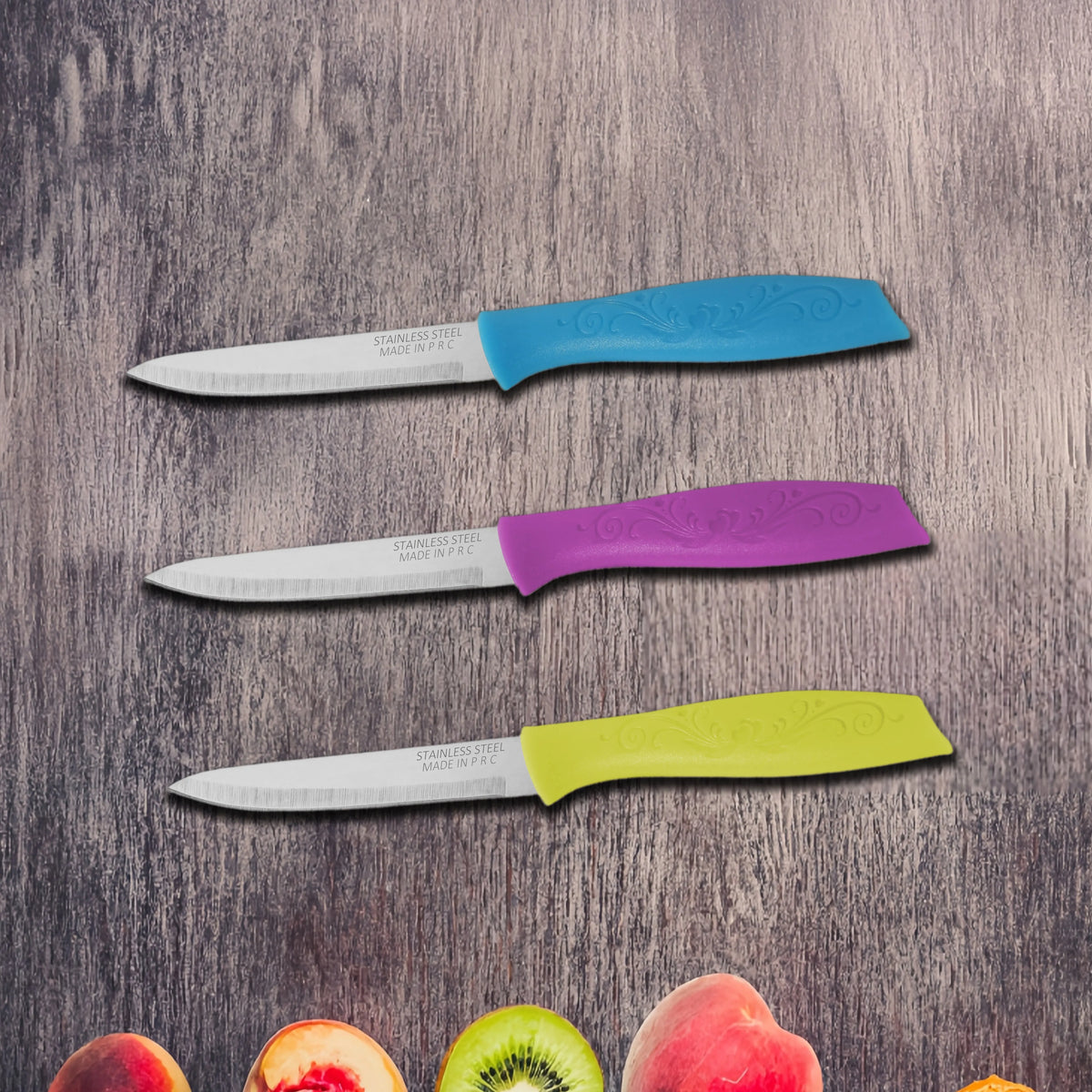 3-Piece Stainless Steel Paring Knives Set – Fruit & Kitchen Paring Knife Set Axl