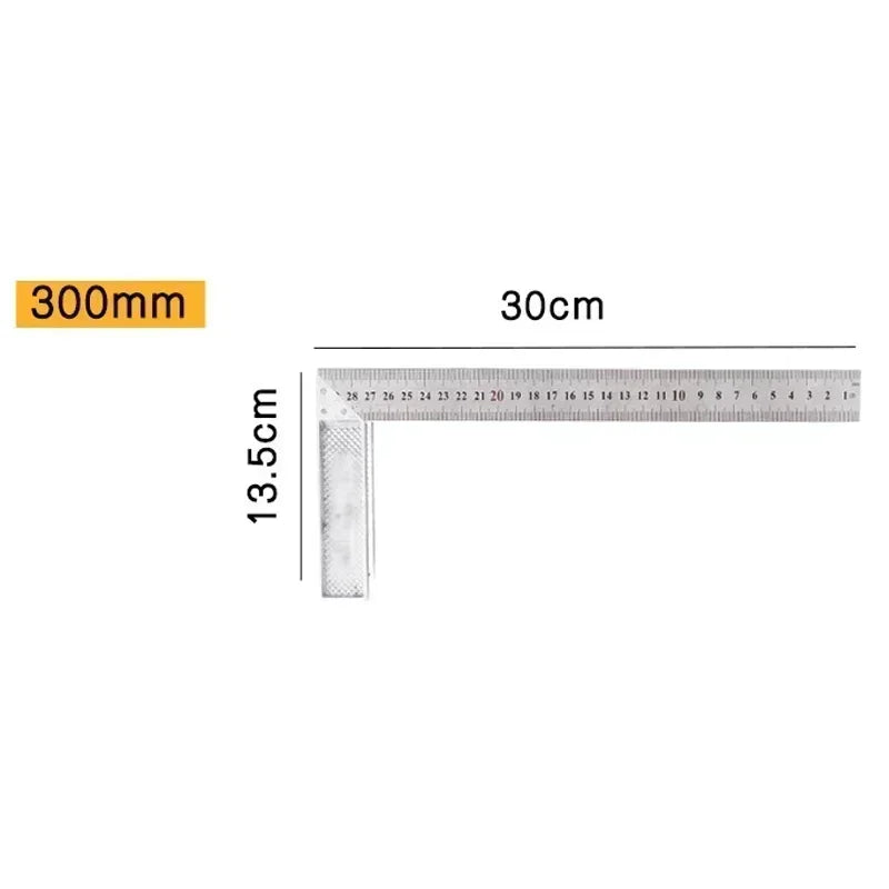 90° Aluminum Square Right Angle Ruler – Carpenter & Framing Tool Carpenter Square Ruler Axl 300mm China Mainland