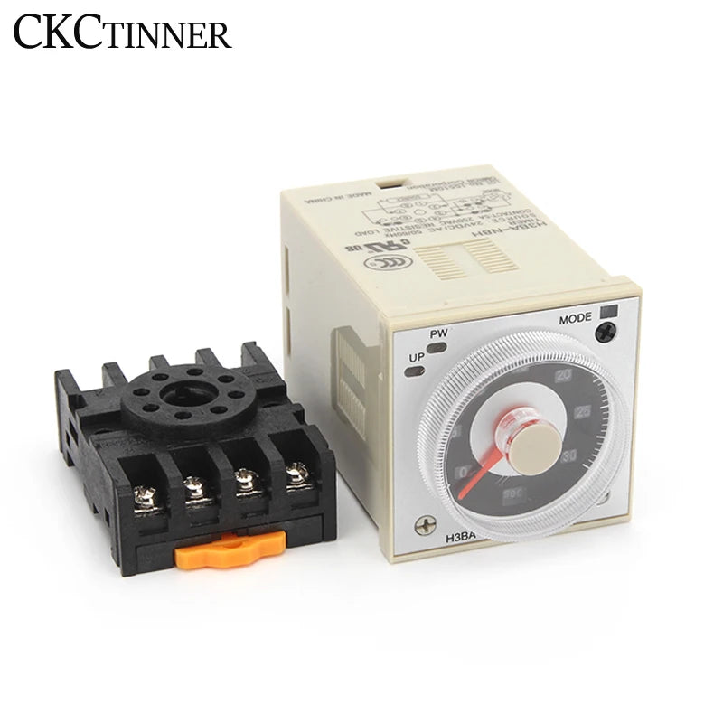 H3BA-N8H Time Relay 8-Pin 2NO2NC 1.2s–300h | Multi-Voltage Time Relay Axl