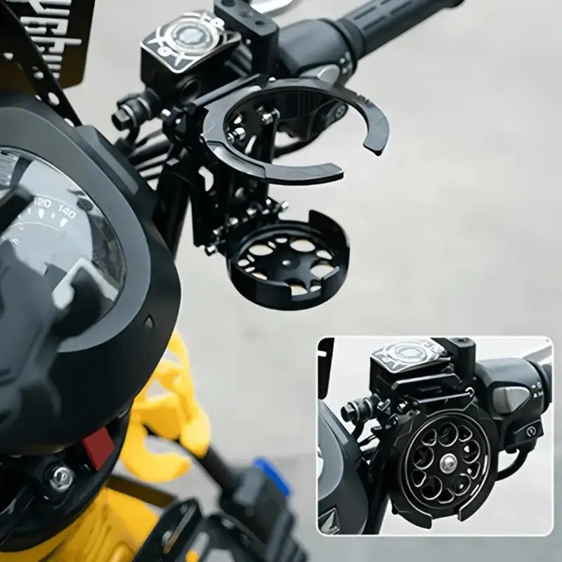 Foldable Motorcycle Handlebar Cup Holder – Metal & ABS Motorcycle Cup Holder Axl