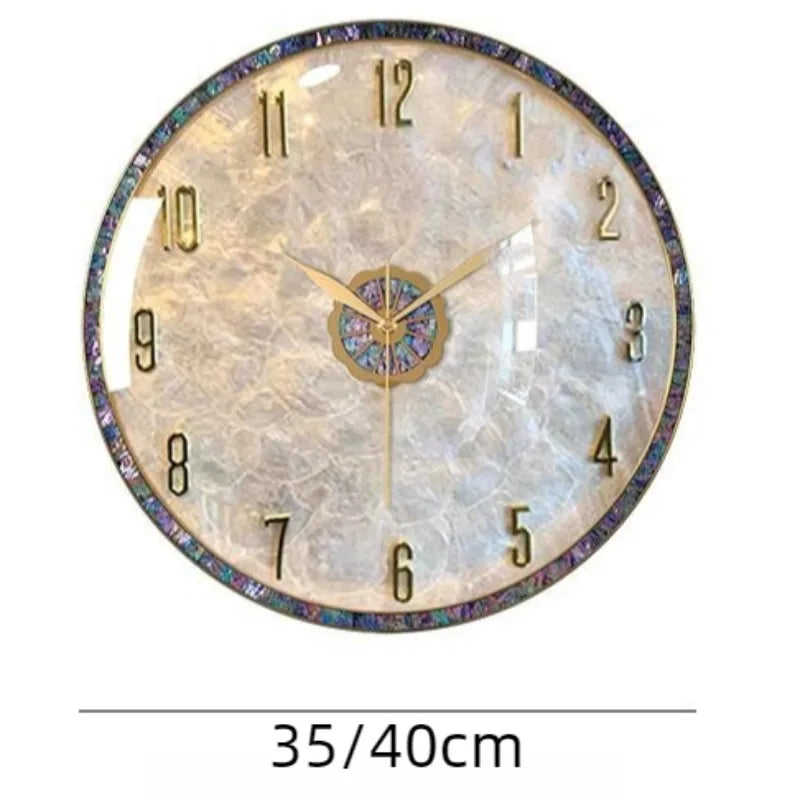Modern Shell Wall Clock – Silent Large Minimalist 40cm Decor Decorative Wall Clock Axl