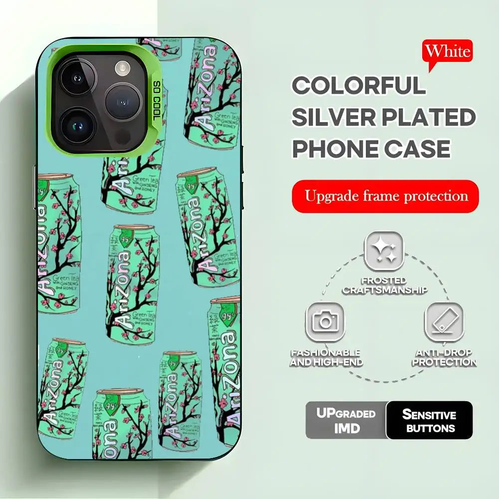 Vaporwave Arizona Tea iPhone Case | Anti-Scratch Plating Cover iPhone Phone Case Axl