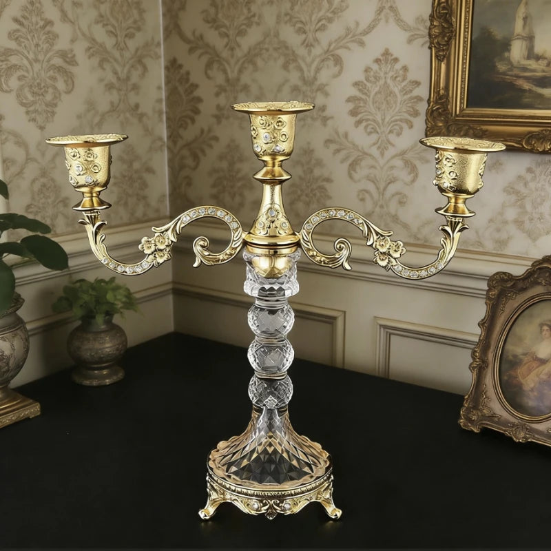 Vintage Zinc Alloy Candlestick Holder – Wedding & Home Decor Decorative Candle Holder Axl