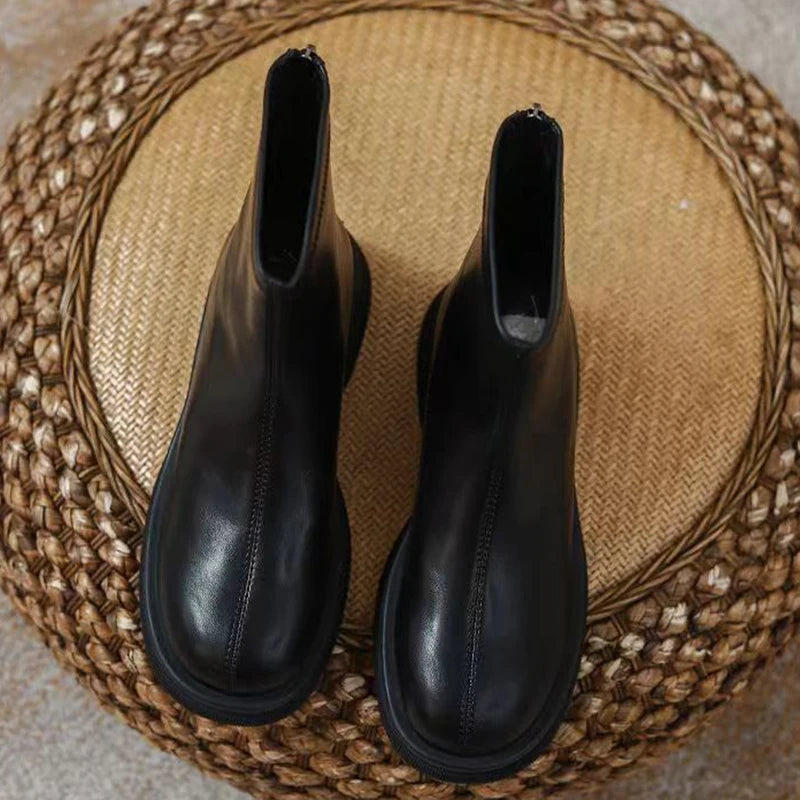Women's Flat Chelsea Ankle Boots – Faux Suede Side Zip Chelsea Ankle Boots Axl black 38