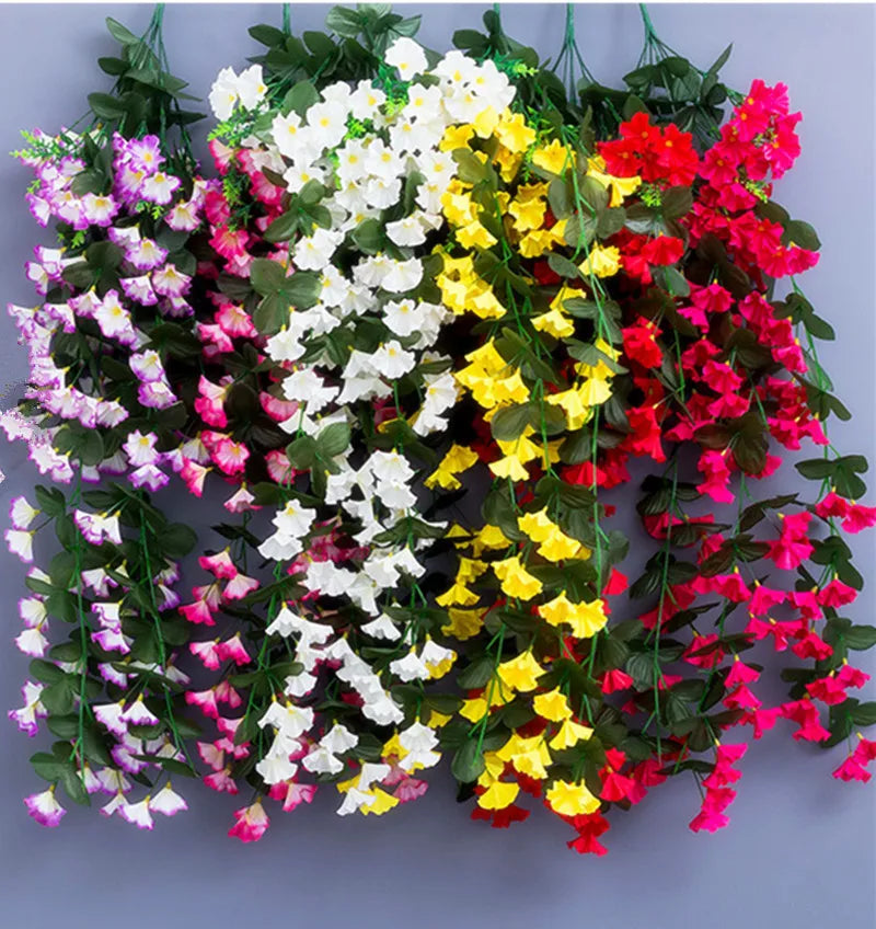 Silk Morning Glory Artificial Flower String 88cm | Wall Hanging Artificial Flower String Axl