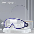 Anti-Fog Silicone Swimming Goggles – Big Frame Clear Lens Swimming Goggles Axl Blue-White