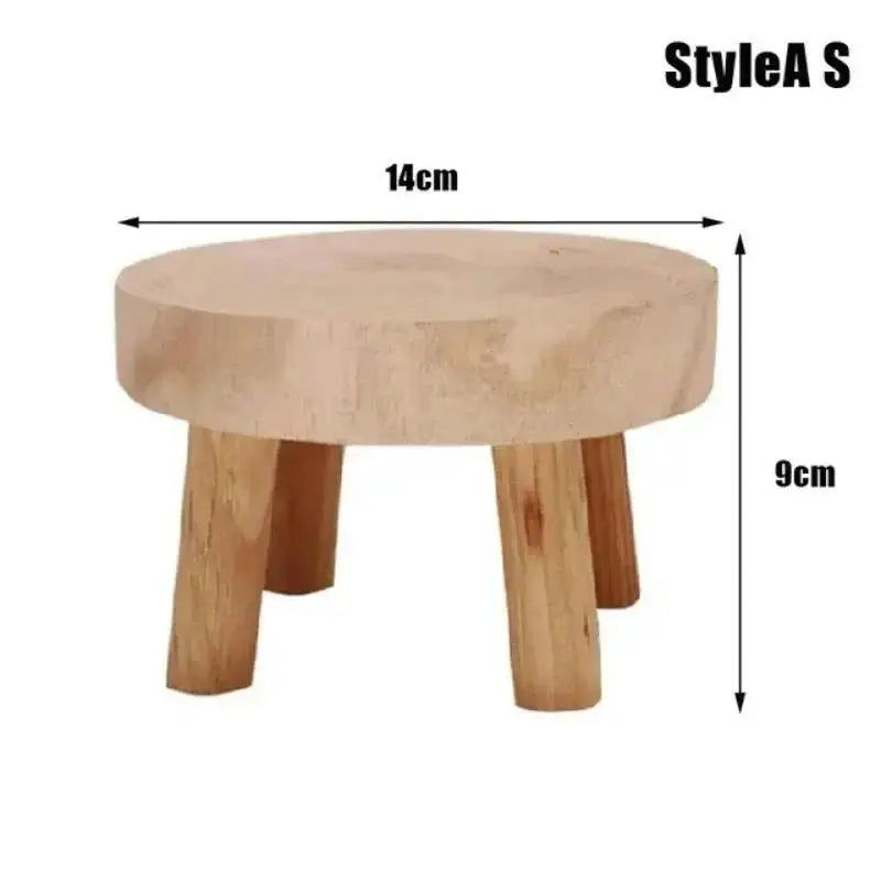 Wooden Plant Stand – Solid Wood Flower Pot Holder S/M/L Wooden Plant Stand Axl A S