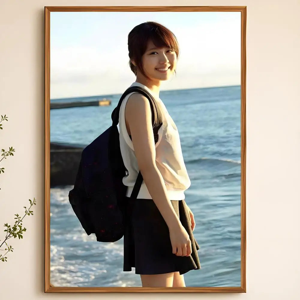 Kasumi Arimura Poster – Waterproof Self-Adhesive HD Wall Art Print Wall Art Poster Axl White04 50X70cmNoframe