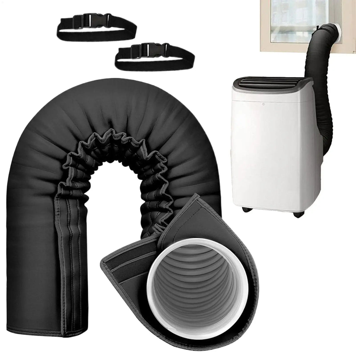 Foldable AC Exhaust Hose Insulation Cover | 5" & 5.9" Ducts AC Hose Insulation Axl