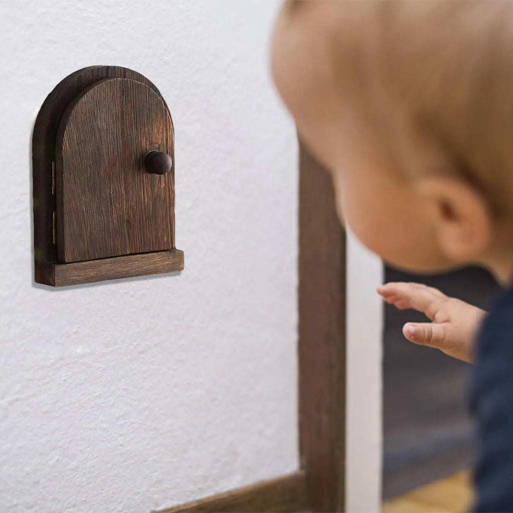 Fairy Door Wooden Wall Outlet Cover – Decorative Socket Frame Wall Socket Cover Axl