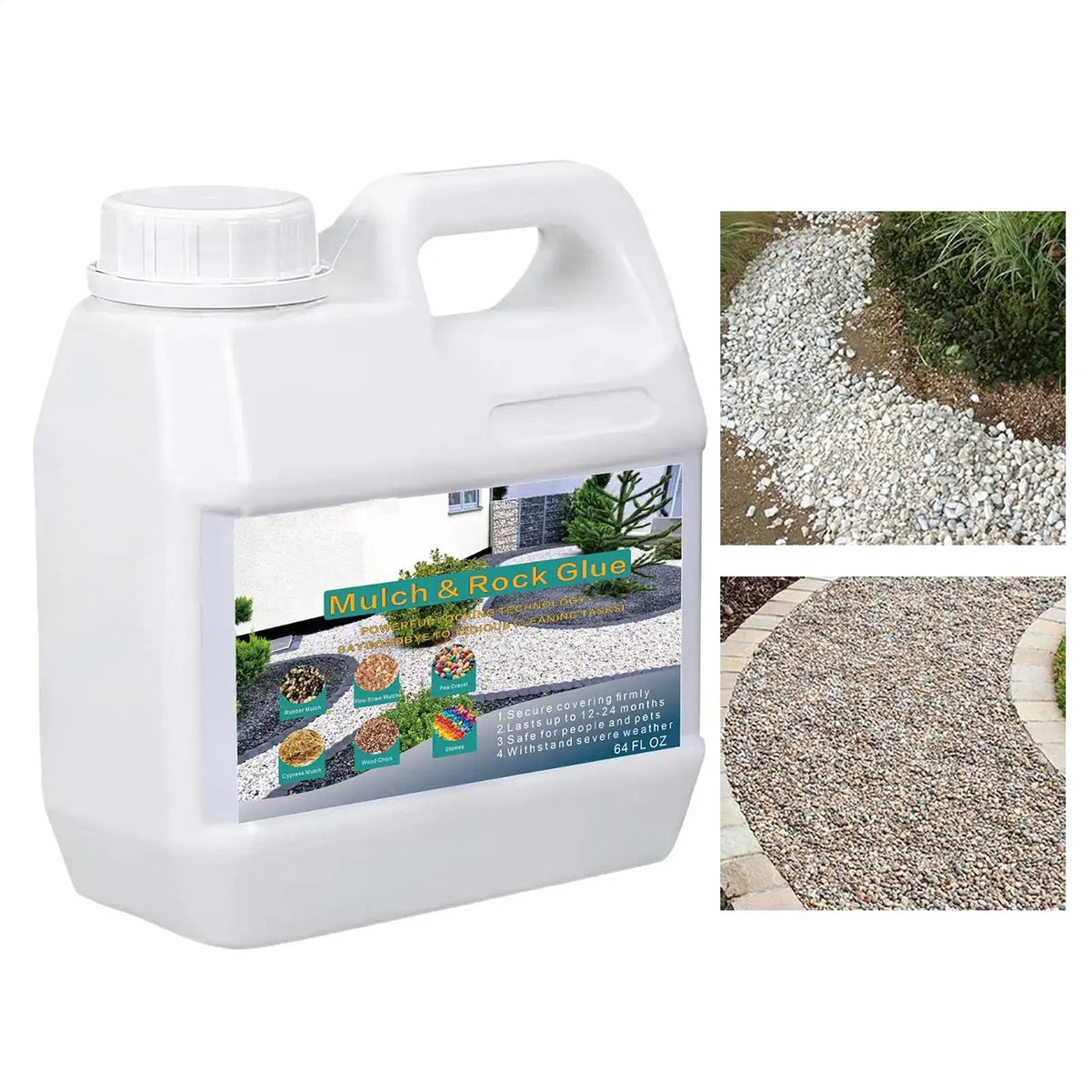 Clear Stone Glue – Quick-Dry Waterproof Landscape Gravel Adhesive Landscape Gravel Adhesive Axl