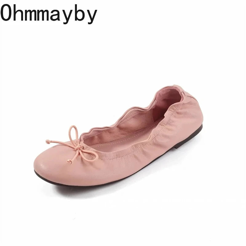 Women's Butterfly-Knot Mary Jane Ballet Flats | Slip-On Mary Jane Flats Axl