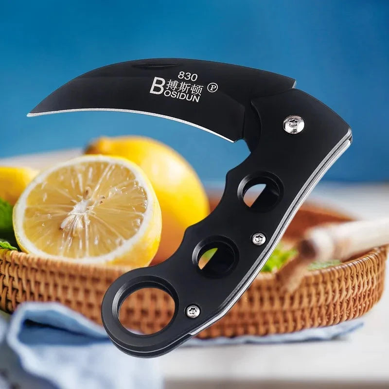 Ergonomic Folding Fruit Knife – Curved Stainless Steel Blade Folding Fruit Knife Axl