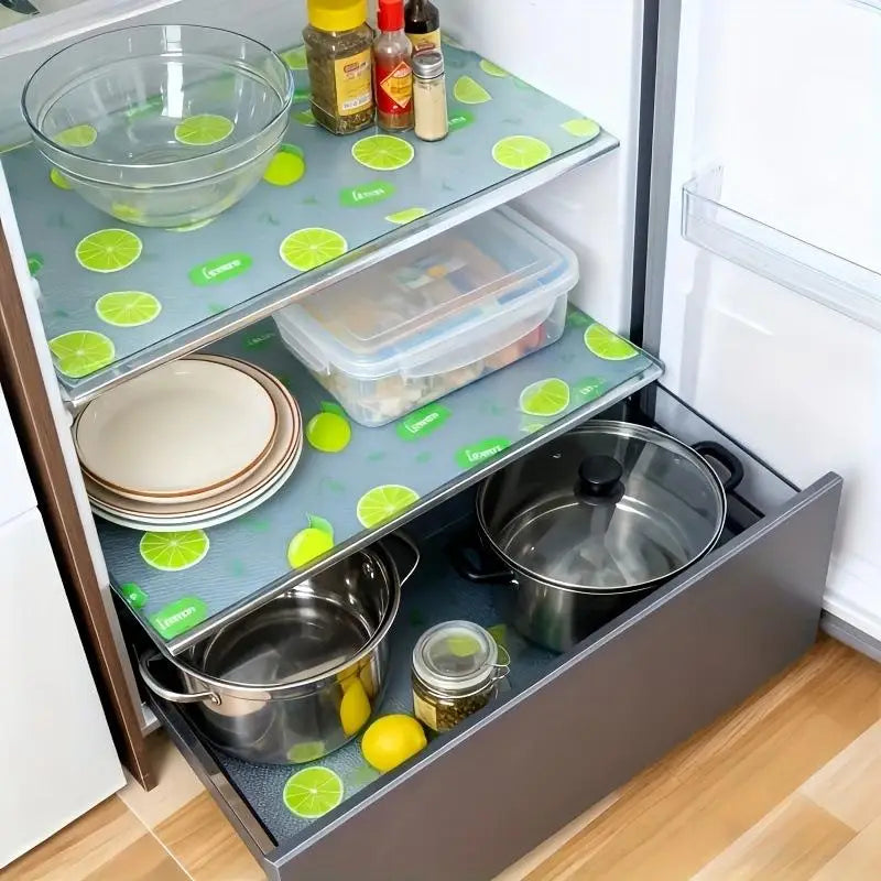 Waterproof Refrigerator Liner Mats – Non-Slip EVA Set 4/8 Pcs Refrigerator Liner Mats Axl