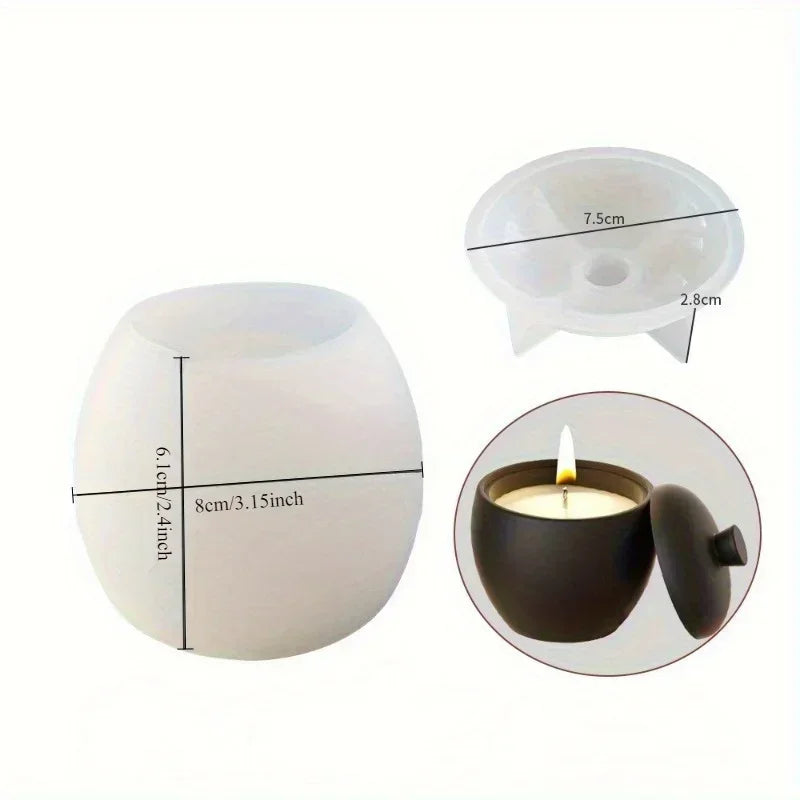 Pear-Shaped Silicone Mould – DIY Candle Cup & Resin Craft Mold Silicone Craft Mould Axl 1 set