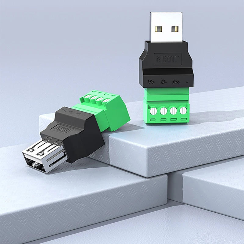 USB 2.0 Type A Male/Female Connector Adapter Screw Terminal USB Connector Adapter Axl