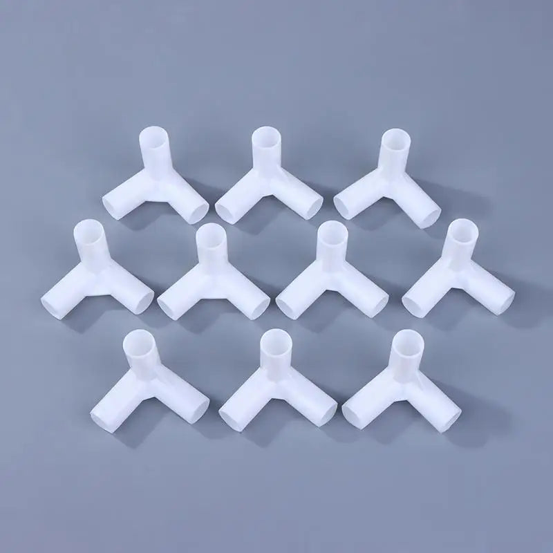 10 PCS 12mm Plastic Pipe Connectors – Tee, Elbow & DIY Fittings Pipe Fittings Axl A1